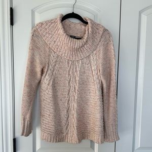 SoHo New York & Company Light Pink-ish Cowl Neck Sweater